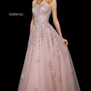 Blue Lace Size 0 Sherri Hill Prom or Pageant Gown